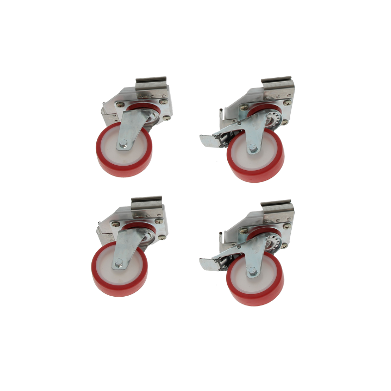Lot de 4 roulettes pour coffre aluminium pour série ALUD