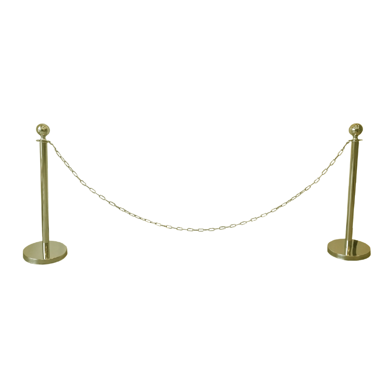 Kit poteaux tête boule avec chaine