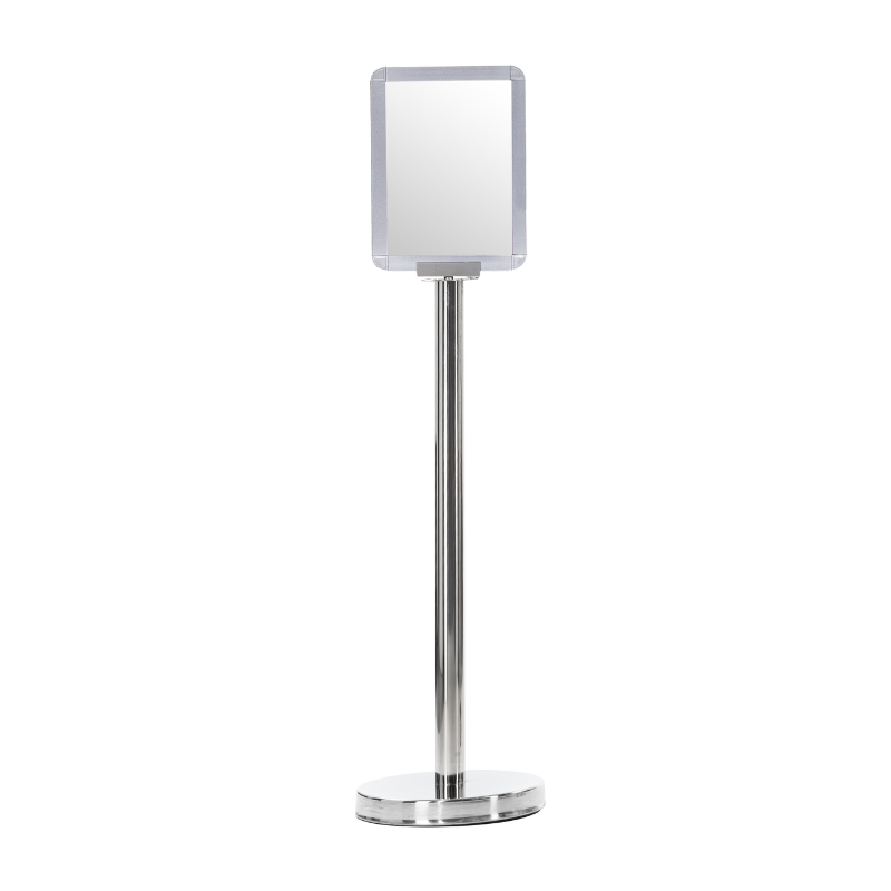 Poteau à corde avec panneau A4