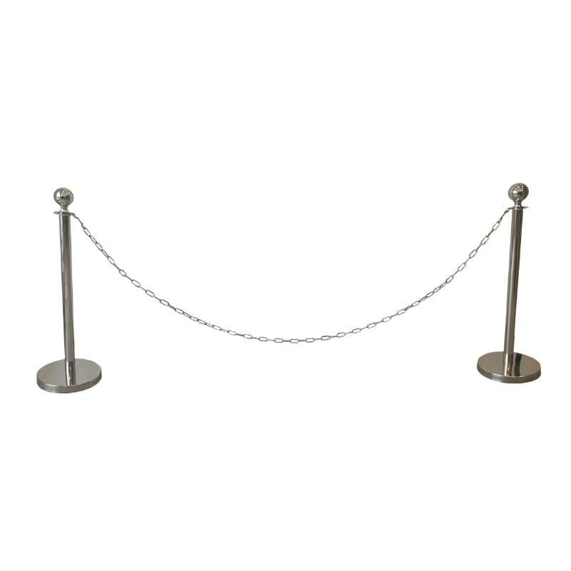 Kit poteaux tête boule avec chaine