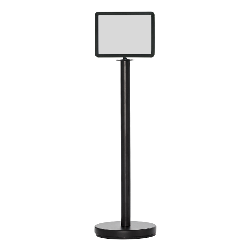 Poteau à corde avec panneau A4