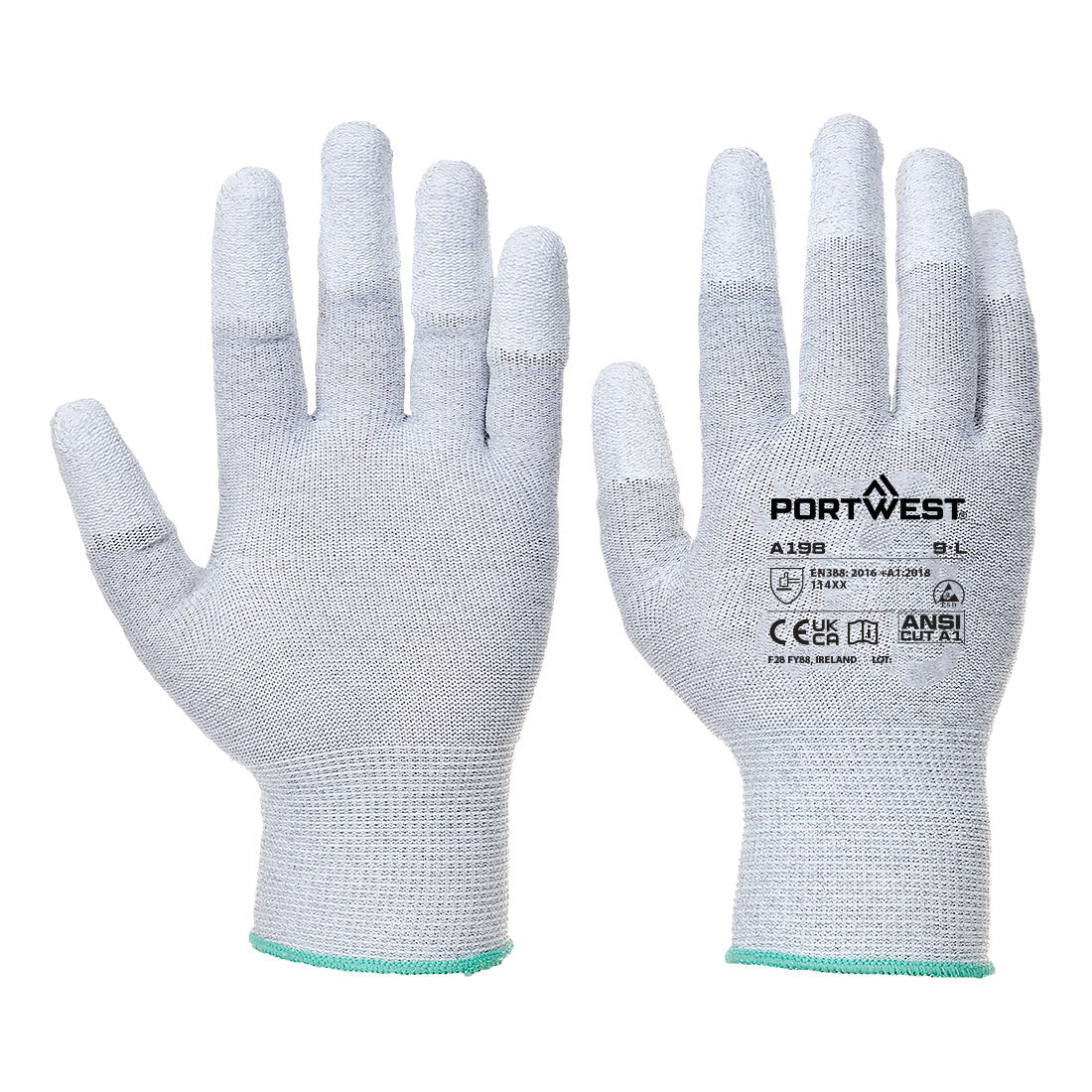 Gant Antistatique bout de doigts enduit PU