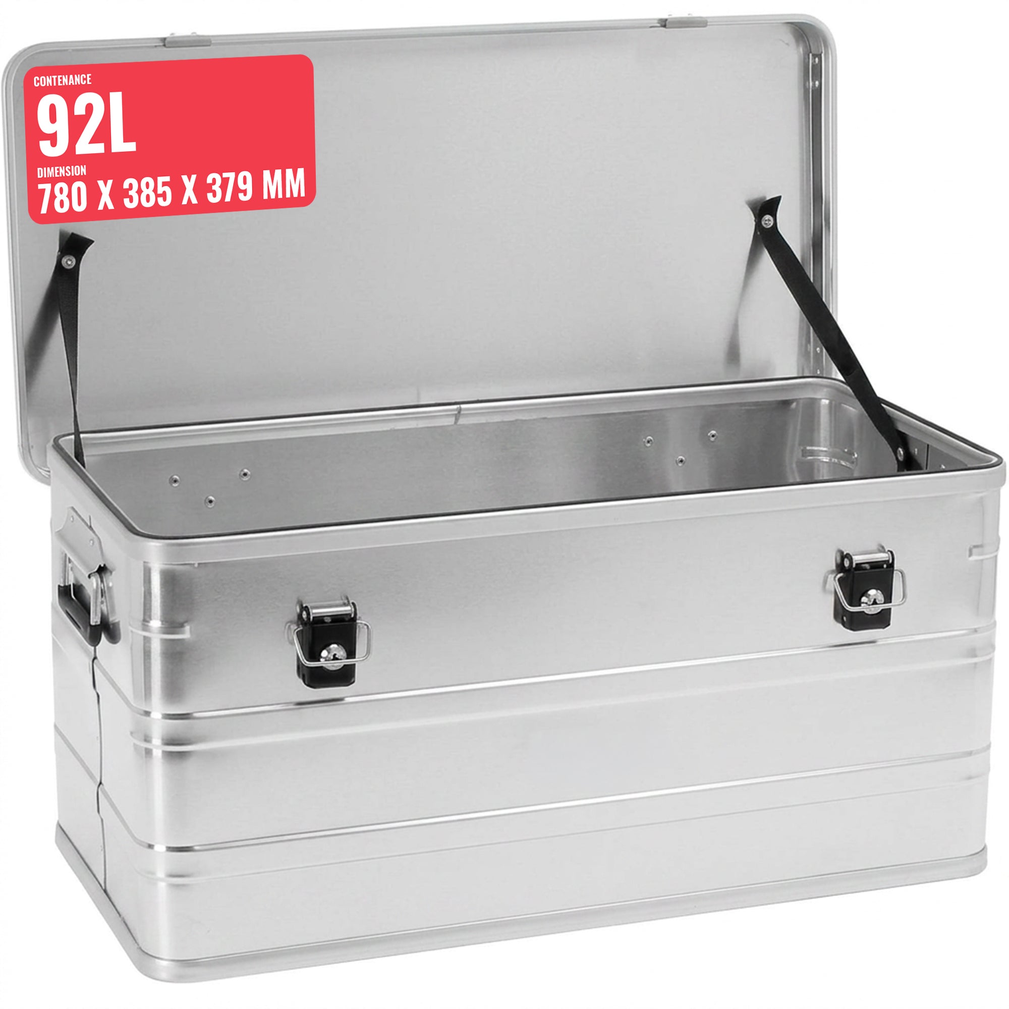 Malle aluminium avec coins de 29L à 425L