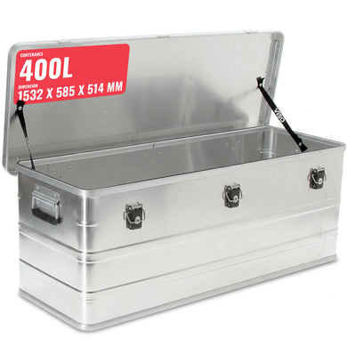 Malle aluminium avec coins de 29L à 425L