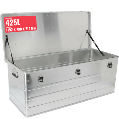 Malle aluminium avec coins de 29L à 425L