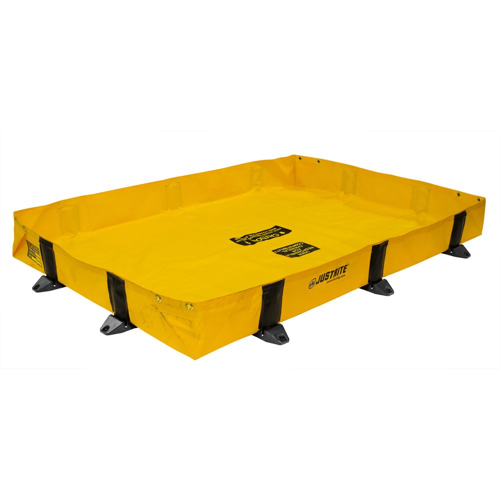 Bac de rétention pliable jaune Rigid-Lock QuickBerm Lite Justrite