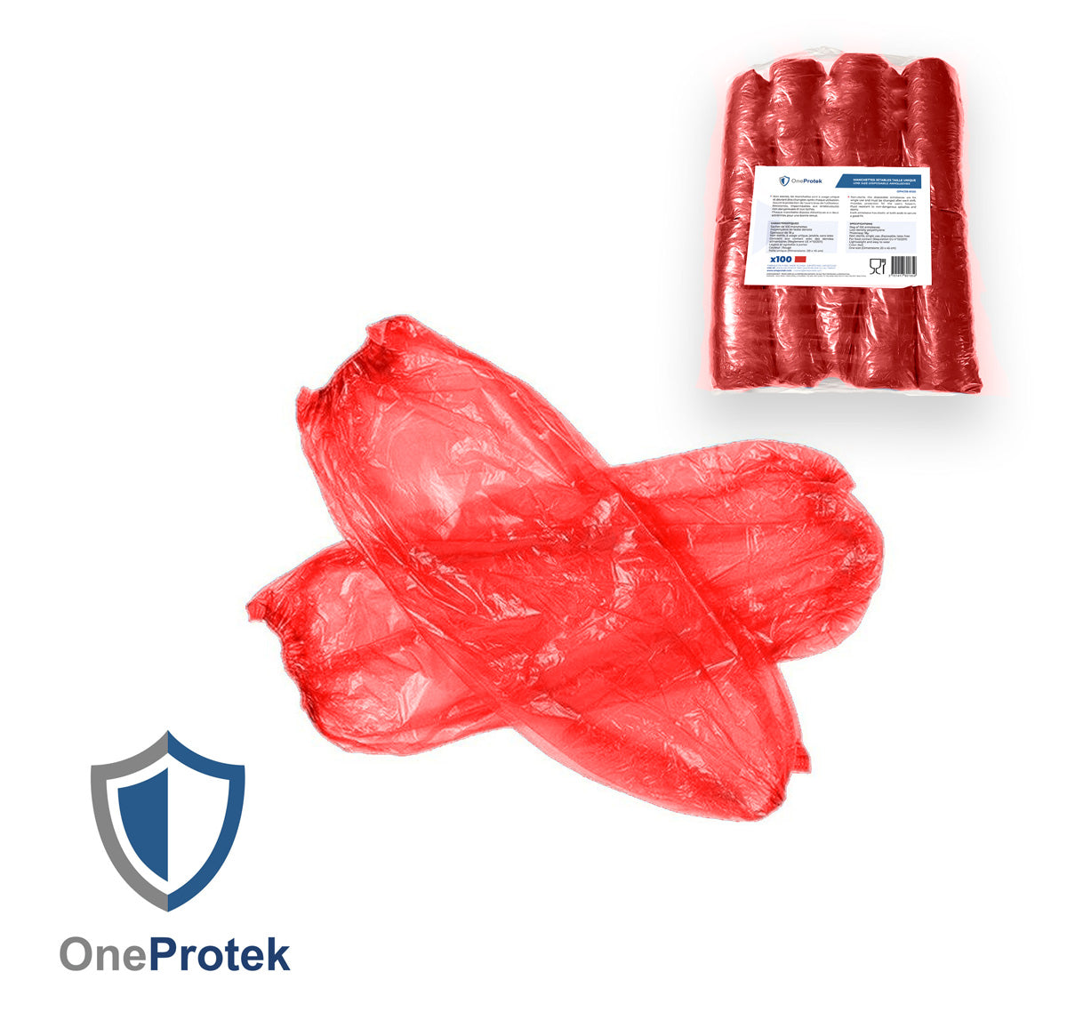 ONEPROTEK Manchettes de Protection Jetables 45 cm – Carton de 20 sachets de 100
