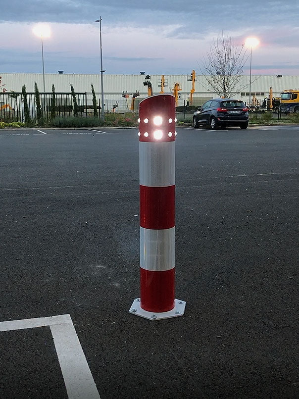 Poteau en alu à fixer avec led - adhésif classe2