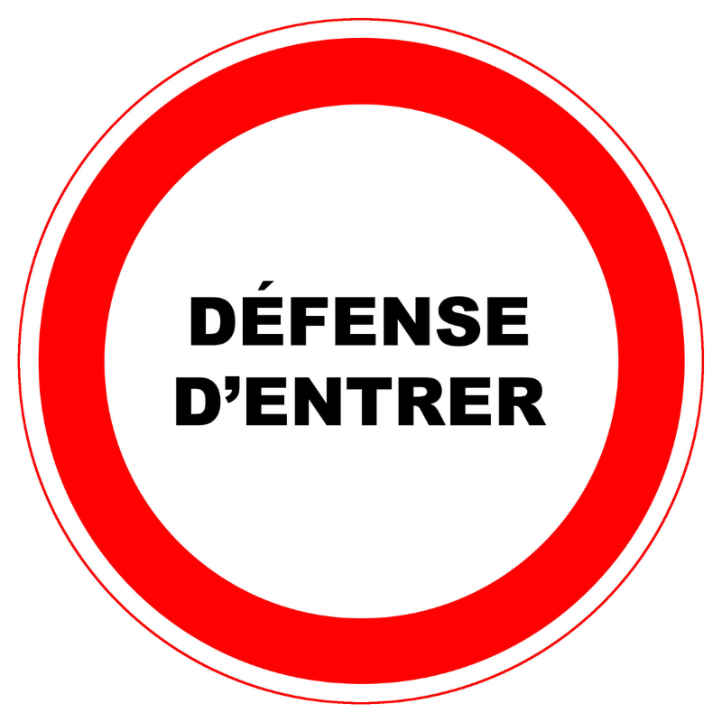 Panneau de signalisation PVC adhésif - Ø180mm