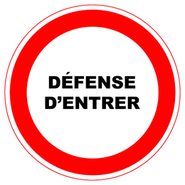 Panneau de signalisation PVC adhésif rond Ø 180 mm - obligation, interdiction, garantie 2 ans