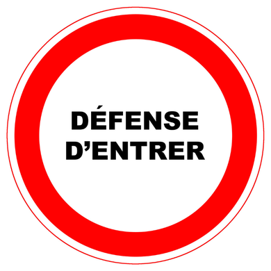 Panneau de signalisation PVC adhésif - Ø180mm