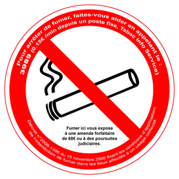 Panneau PVC adhésif rond Ø 280 mm - signalisation chantier, entrepôt et ERP, conforme NF