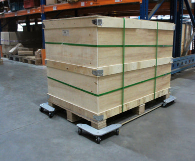 4 coins roulants métal + valise aluminium - 150kg/coin max