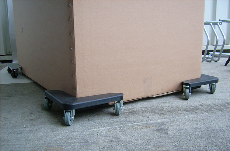 Lot 4 coins roulants polyéthylène + sac de rangement - charge maxi 50kg/coin