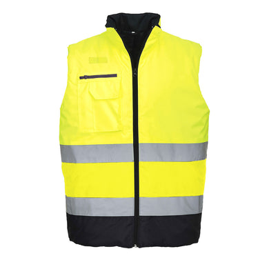 Gilet bodywarmer haute-visibilité bicolore