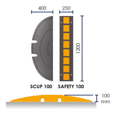 Coussin de ralentissement avec fixations
