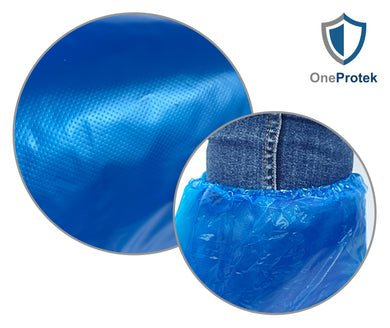 ONEPROTEK Surbottes Imperméables Jetables LDPE 58µ – Carton de 10 sachets de 50