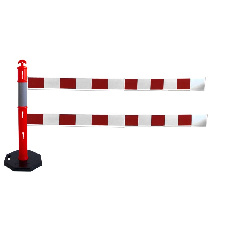 Balise haute visibilité avec barrière extensible