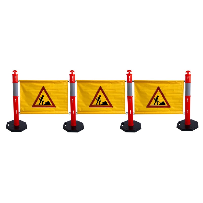 Balise haute visibilité avec bâche