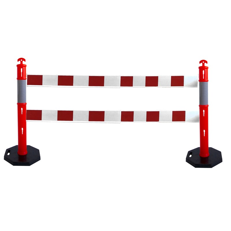 Balise haute visibilité avec barrière extensible