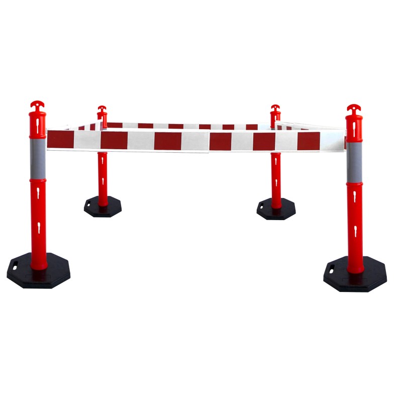 Balise haute visibilité avec barrière extensible