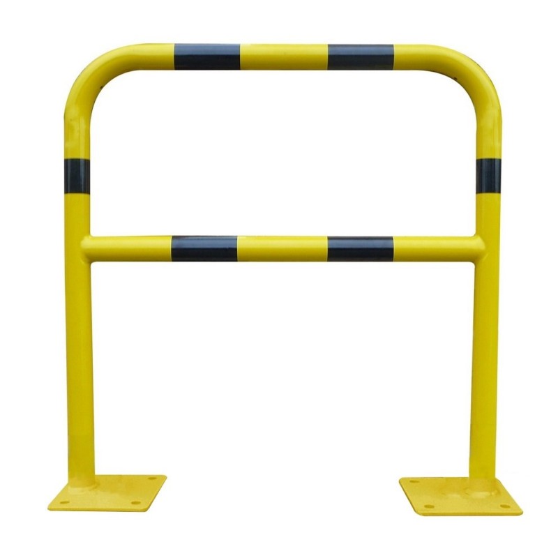 barriere-de-securite-diametre-40mm-acier-noir-et-jaune