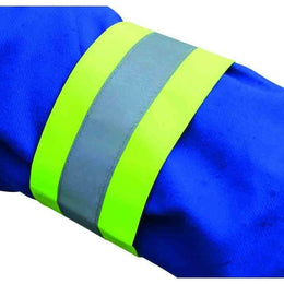 Brassard de sécurité réfléchissant jaune - 75 × 470 mm, port au bras