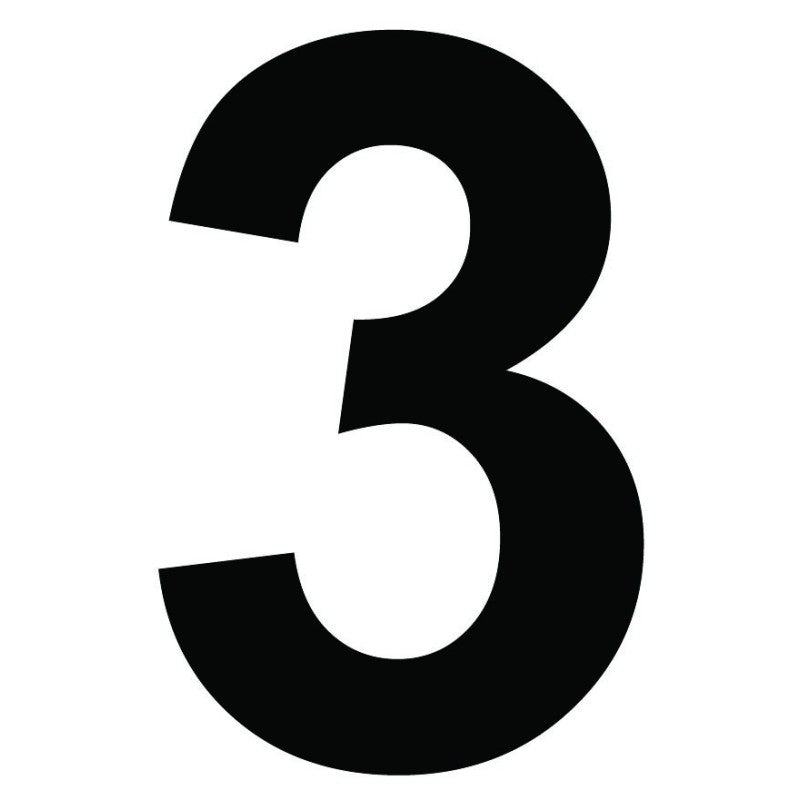 Chiffre autocollant noir