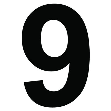 Chiffre autocollant noir