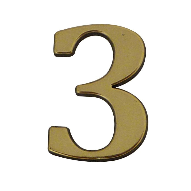 Chiffre autocollant doré
