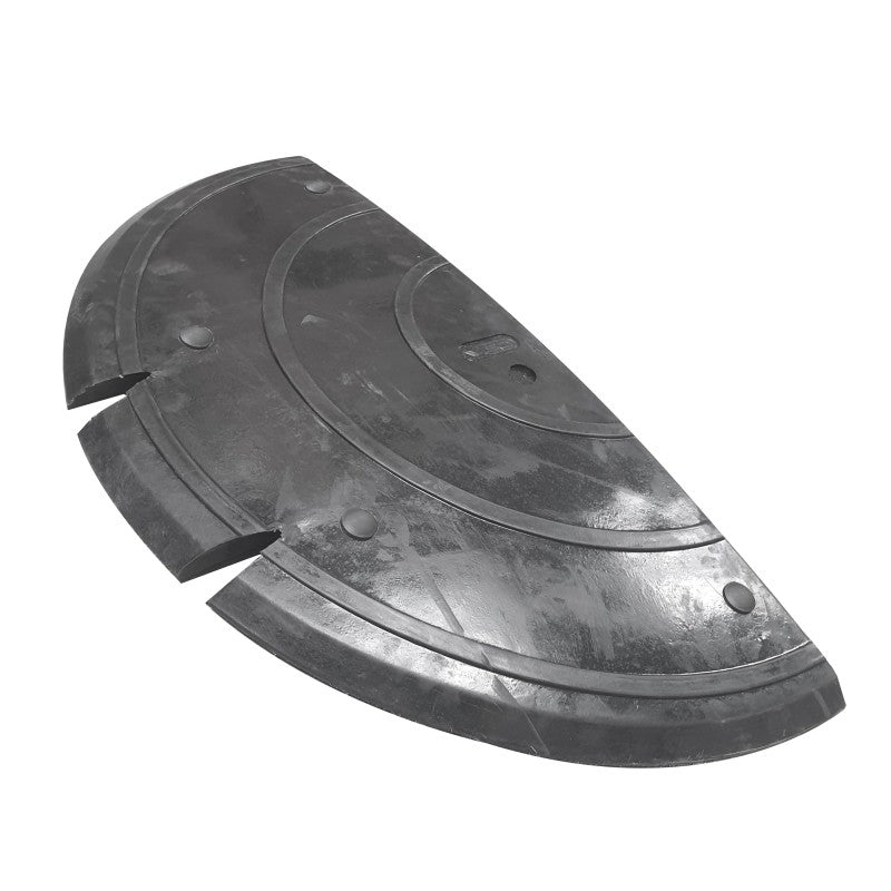 Embout de coussin de ralentissement en caoutchouc - H 70mm - avec H de liaison et capuchon