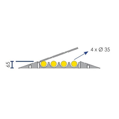 Angle 30° pour passe-câble modulaire