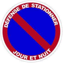 Panneau PVC adhésif rond Ø 280 mm - signalisation chantier, entrepôt et ERP, conforme NF