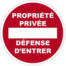 Panneau PVC adhésif rond Ø 280 mm - signalisation chantier, entrepôt et ERP, conforme NF