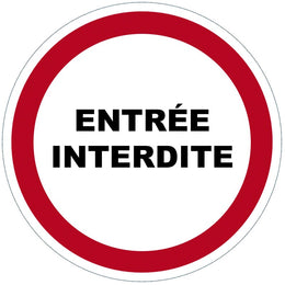 Panneau PVC adhésif rond Ø 280 mm - signalisation chantier, entrepôt et ERP, conforme NF