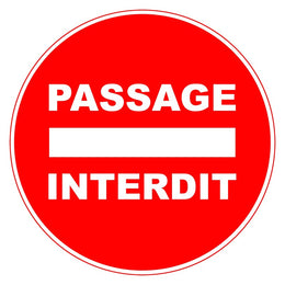 Panneau PVC adhésif rond Ø 280 mm - signalisation chantier, entrepôt et ERP, conforme NF