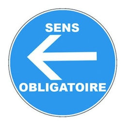 Panneau PVC adhésif rond Ø 280 mm - signalisation chantier, entrepôt et ERP, conforme NF