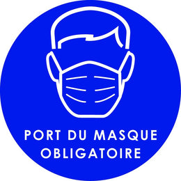 Panneau PVC adhésif rond Ø 280 mm - signalisation chantier, entrepôt et ERP, conforme NF