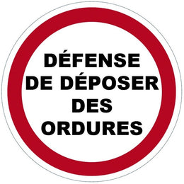 Panneau PVC adhésif rond Ø 280 mm - signalisation chantier, entrepôt et ERP, conforme NF