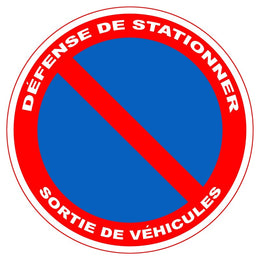 Panneau PVC adhésif rond Ø 280 mm - signalisation chantier, entrepôt et ERP, conforme NF