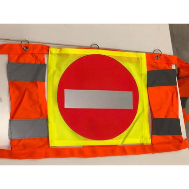 Tissu accessoire pour enrouleur avec bandeau de signalisation