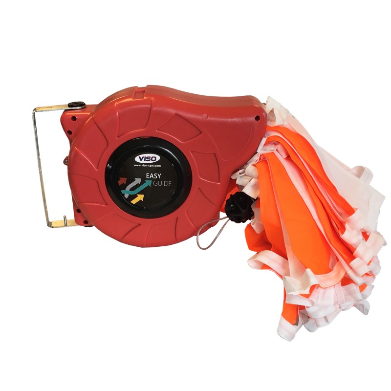 Enrouleur avec bandeau de signalisation 15m