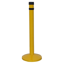 Poteau récepteur intérieur pour sangle 4m – Tête 6 sangles, trou fileté, base lestée ou fixe