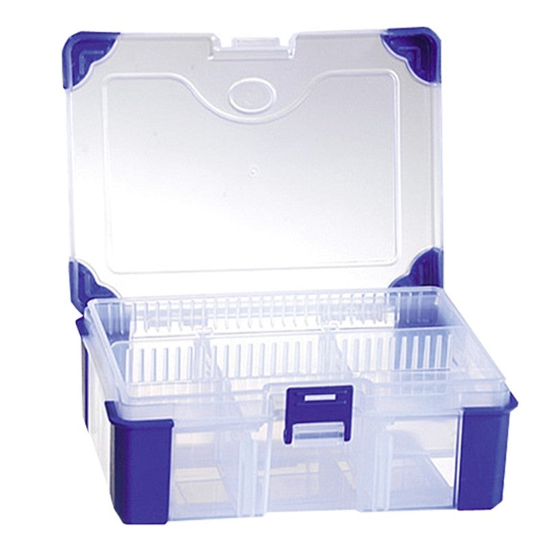 Boîte à compartiments et coins caoutchouc