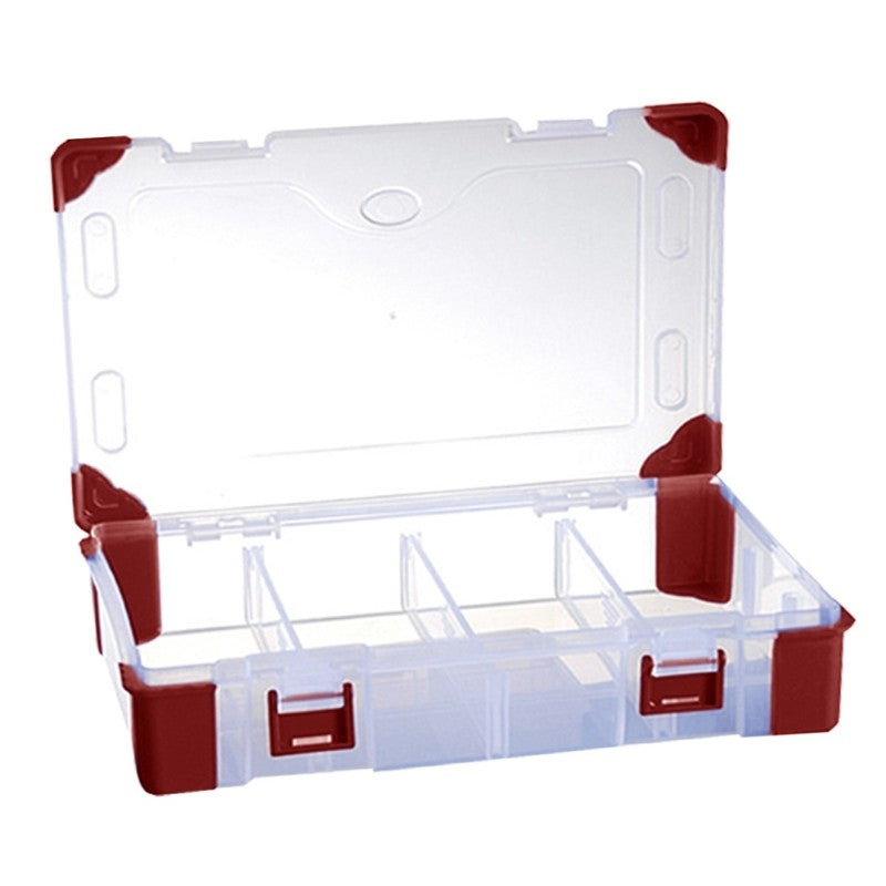 Boîte à compartiments et coins caoutchouc