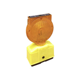 Lampe de chantier clignotante solaire LED - panneau 105×30 mm 35 W, 160 × Ø 80 mm