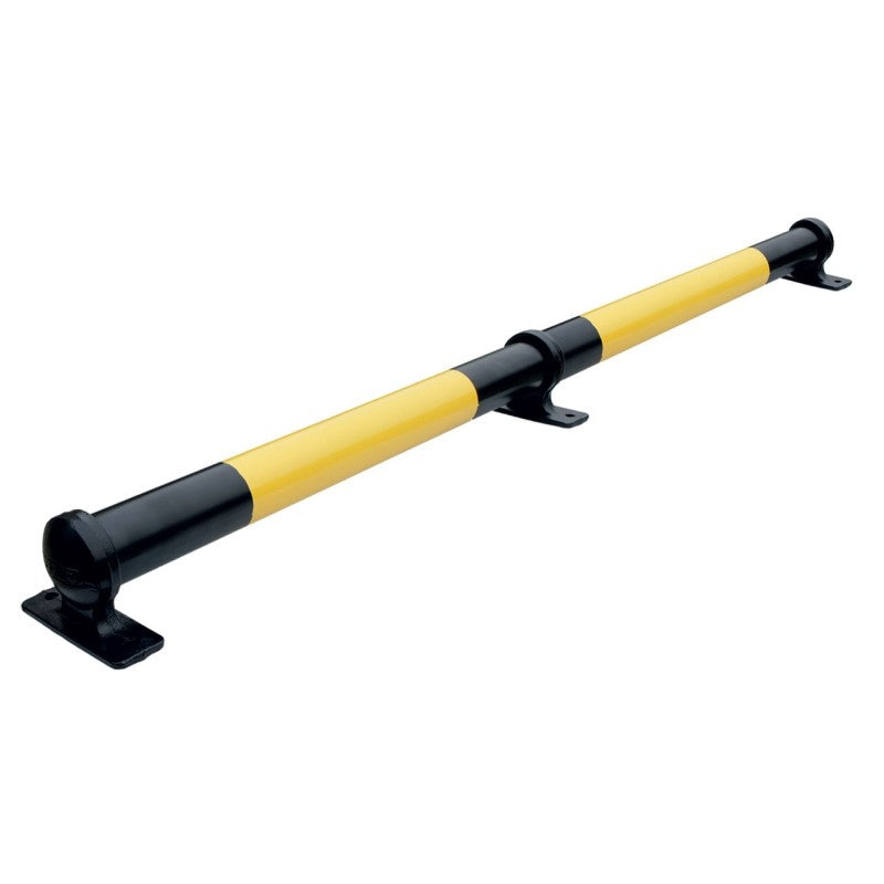 Butée de parking acier et fonte noir/jaune