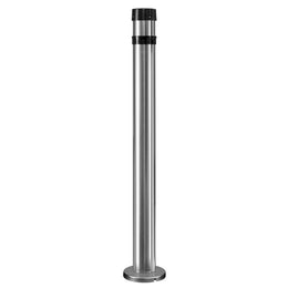 Poteau récepteur intérieur acier – 6 sangles en tête, trou fileté panneau, base lestée ou à fixer