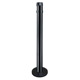 Poteau récepteur intérieur acier – 6 sangles en tête, trou fileté panneau, base lestée ou à fixer