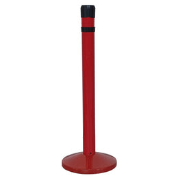 Poteau récepteur intérieur acier – 6 sangles en tête, trou fileté panneau, base lestée ou à fixer